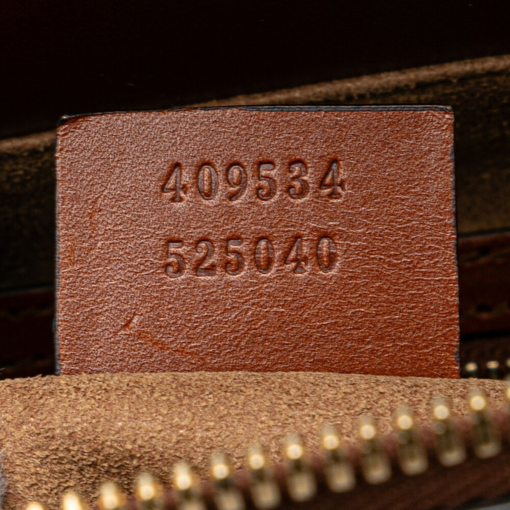 GUCCI Authentic Brown Leather Shoulder Bag - Picture 9 of 11